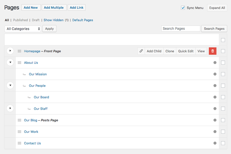 Nested-Pages