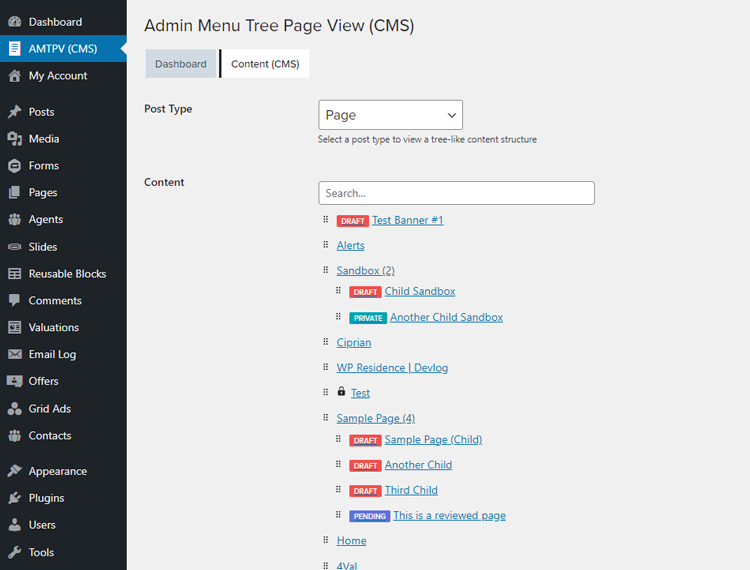 Admin-Menu-Tree-Page-View