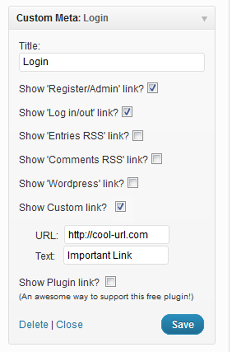 Custom-Meta-Widget
