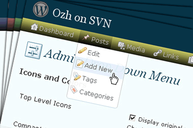 Ozh' Admin Drop Down Menu