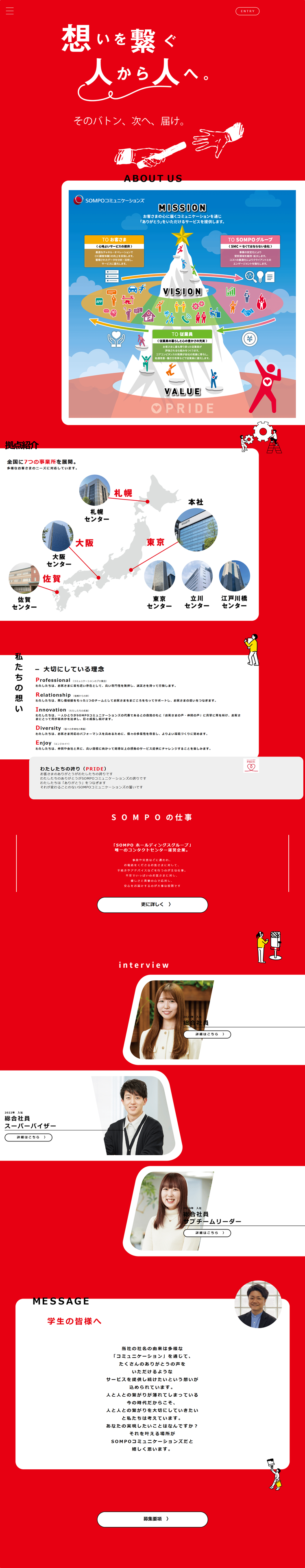 SOMPOコミュニケーションズ新卒採用サイト