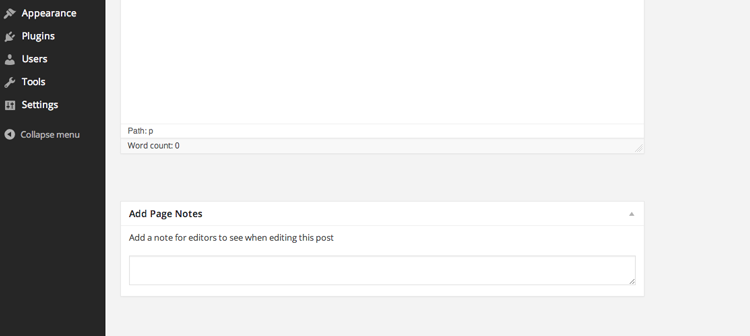 Admin Page Notes
