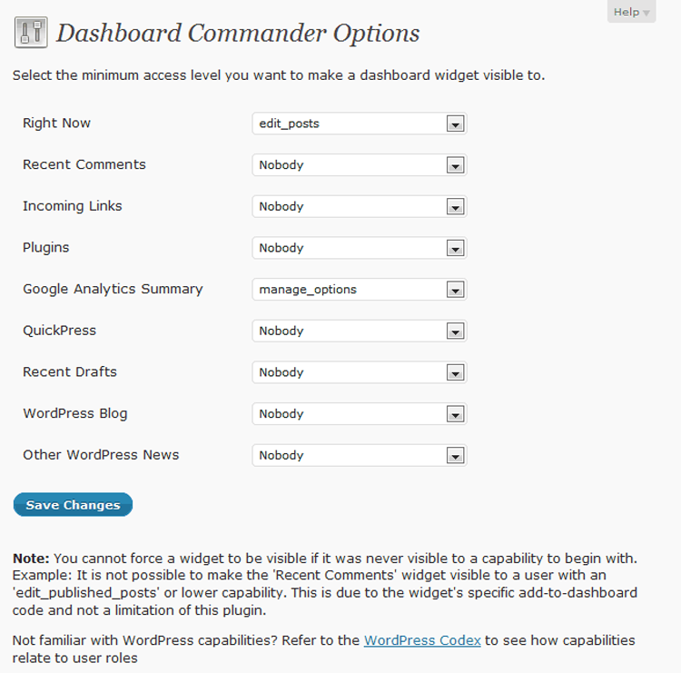 Dashboard Commander
