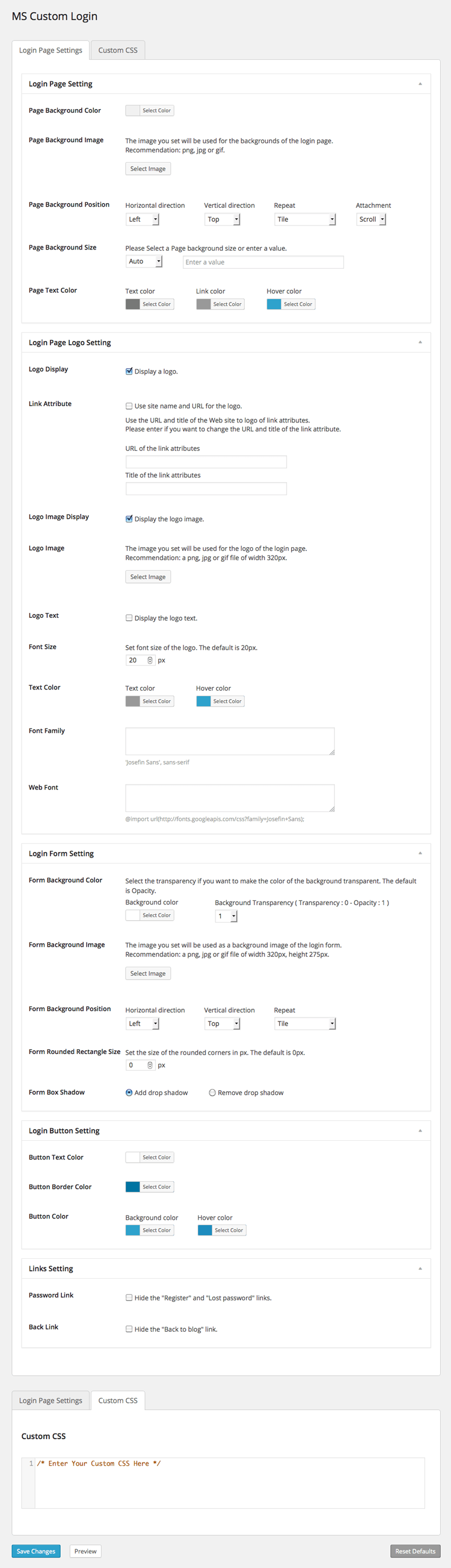 MS Custom Login