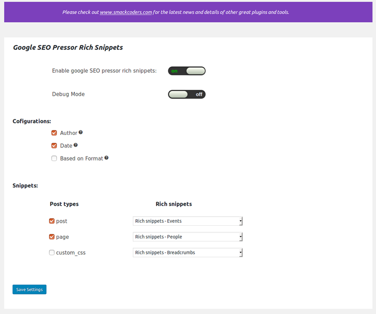 Google SEO Pressor for Rich snippets